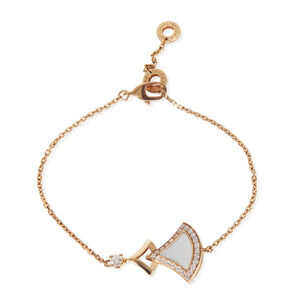 BVLGARI Rose Gold Mother Of Pearl and Diamond DIva's Dream Bracelet
